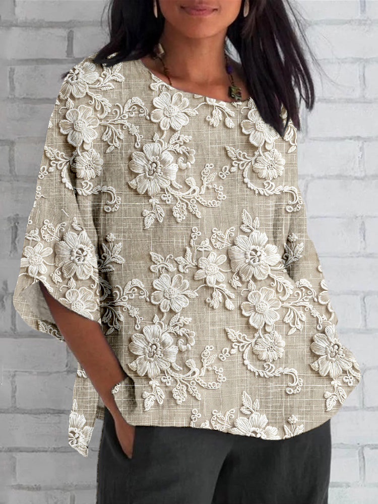 Alira™ - Vintage Bedrucktes Top
