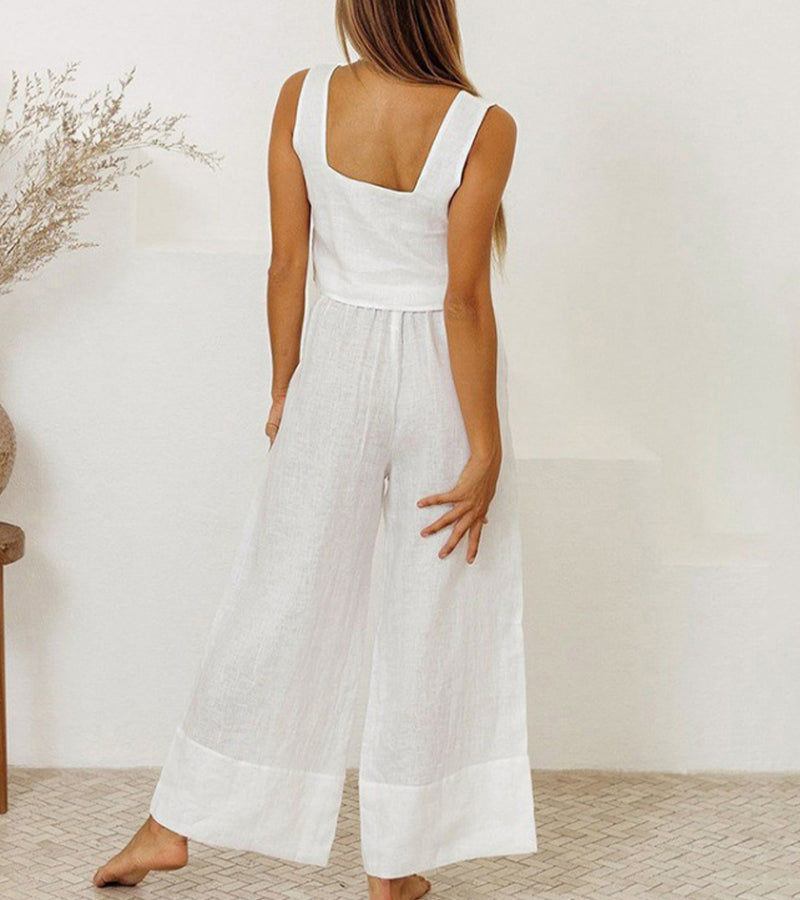 Mila - Elegantes Top und Fließende Hose Ensemble