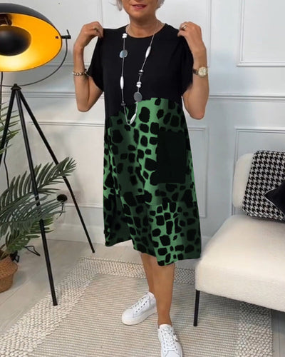 Adriana™ | Midi-Kleid mit kurzen Ärmeln für Frauen