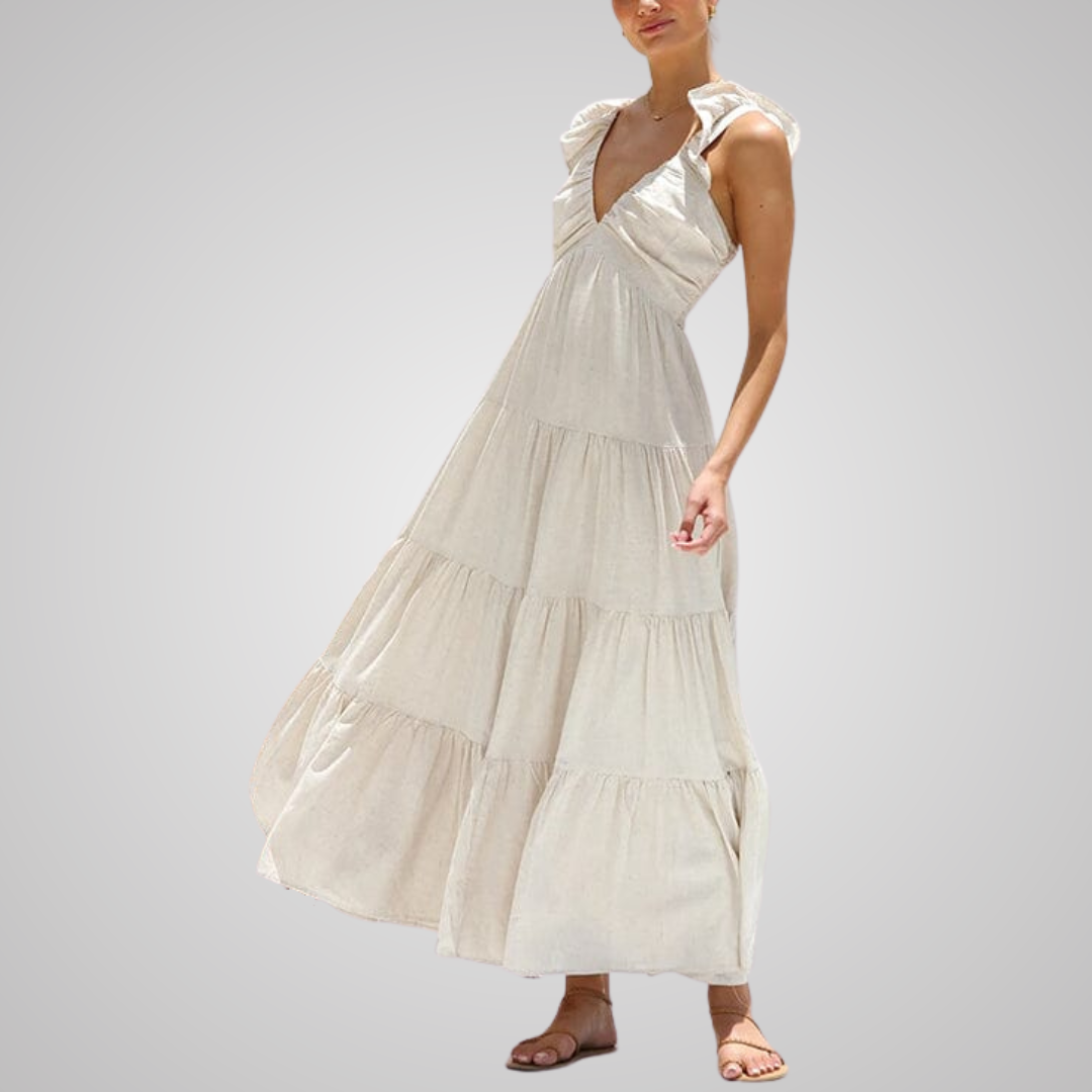 Ophelia™ | Elegantes Rüschen Maxikleid