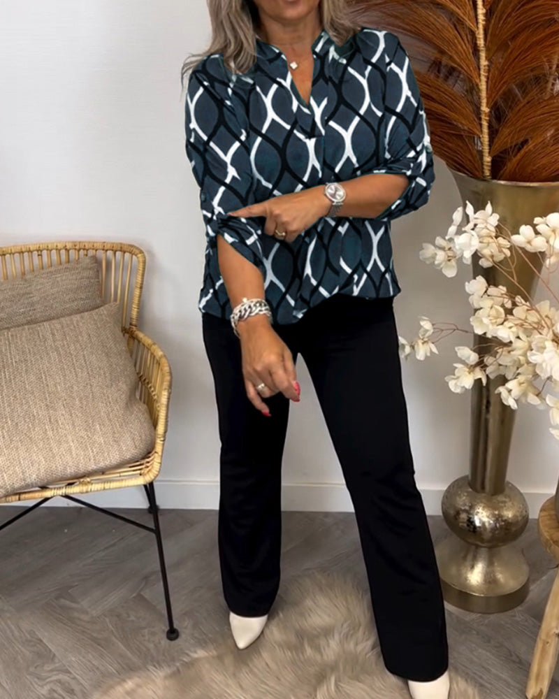 Oriana™ - Geometrische Schicke Bluse