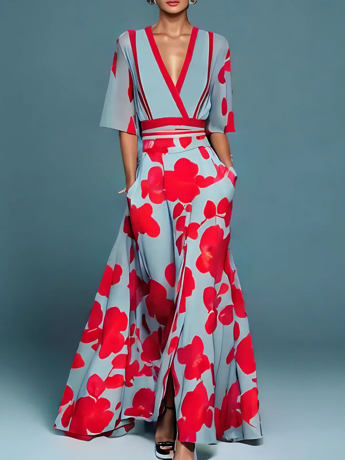 Elisan™ | Elegantes Kleid mit Blumenmuster