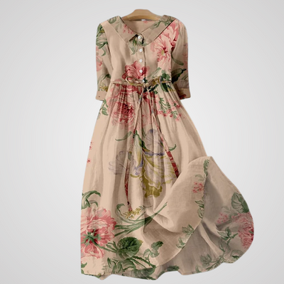 Opra™ | Vintage Spitzenkleid mit botanischem Blumenmuster