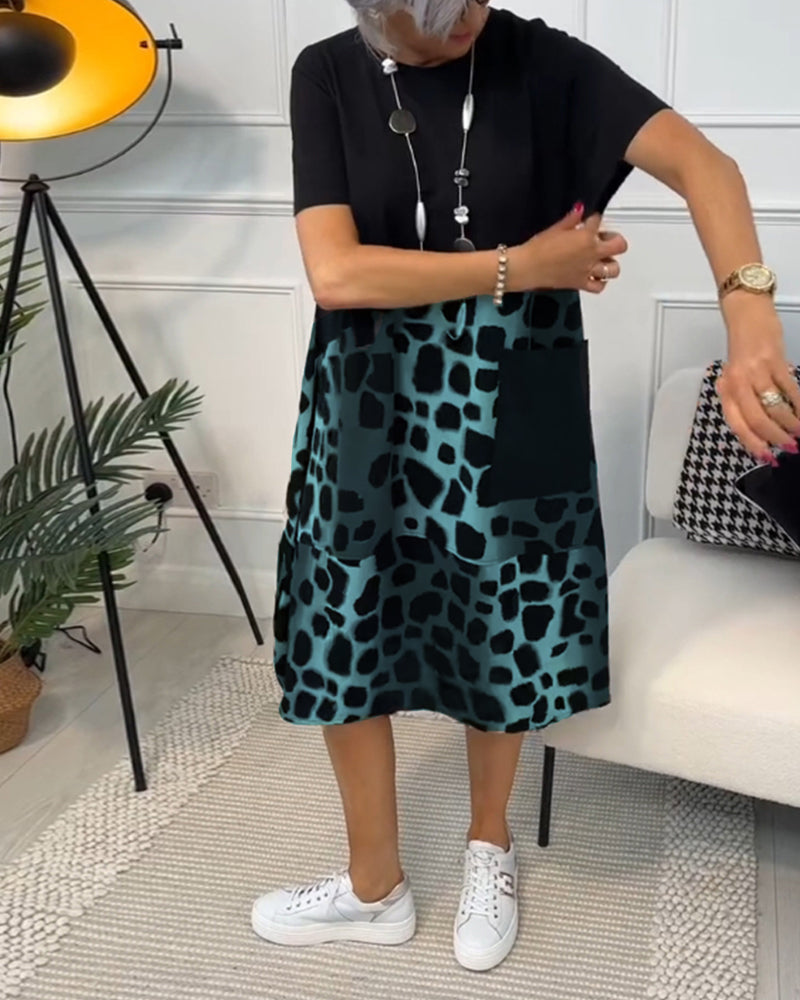 Adriana™ | Midi-Kleid mit kurzen Ärmeln für Frauen