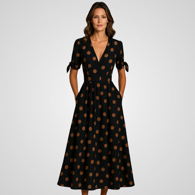 Annalise™ | Elegantes Pünktchenkleid
