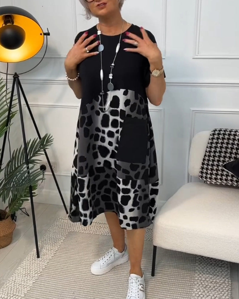 Adriana™ | Midi-Kleid mit kurzen Ärmeln für Frauen