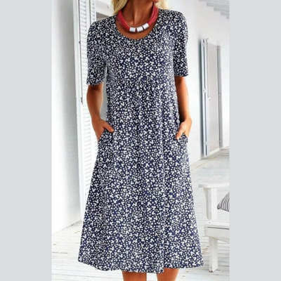 Wilda – Stilvolles Midikleid Mit Blumen Drucken