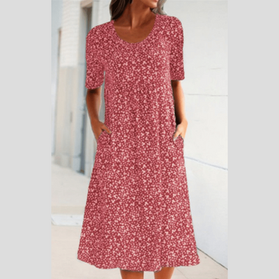 Wilda – Stilvolles Midikleid Mit Blumen Drucken