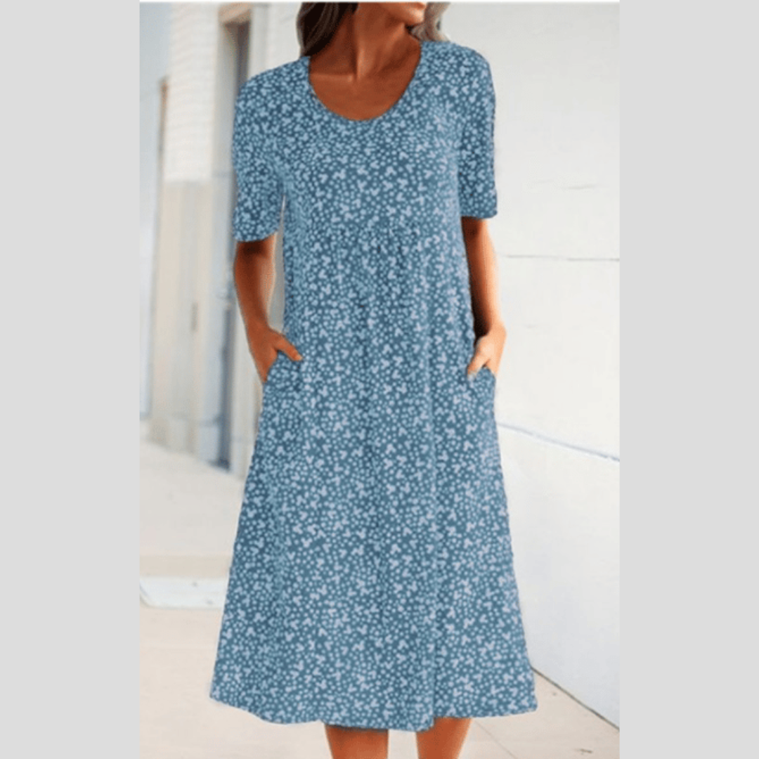 Wilda – Stilvolles Midikleid Mit Blumen Drucken