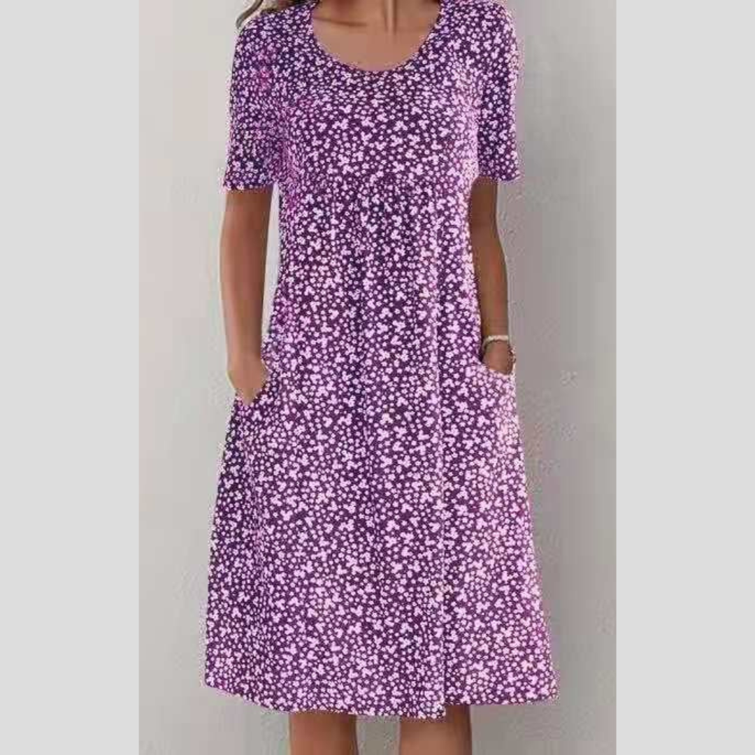 Wilda – Stilvolles Midikleid Mit Blumen Drucken
