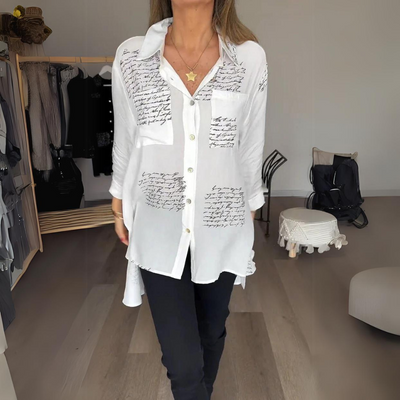 Callista™ - Handschriftliches Button-Up-Hemd