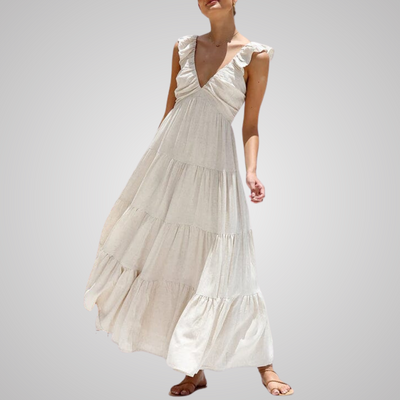 Ophelia™ | Elegantes Rüschen Maxikleid