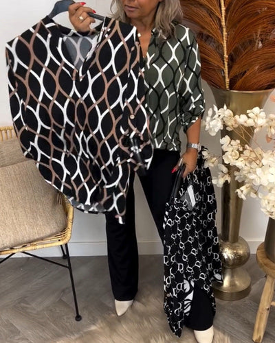 Oriana™ - Geometrische Schicke Bluse