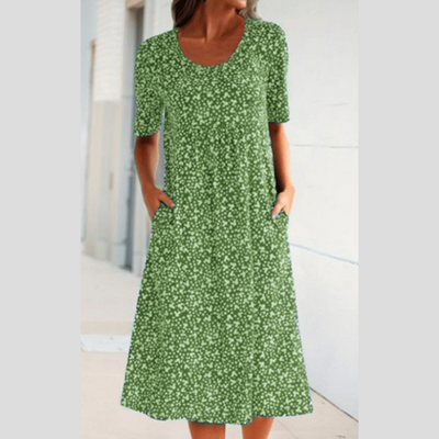 Wilda – Stilvolles Midikleid Mit Blumen Drucken