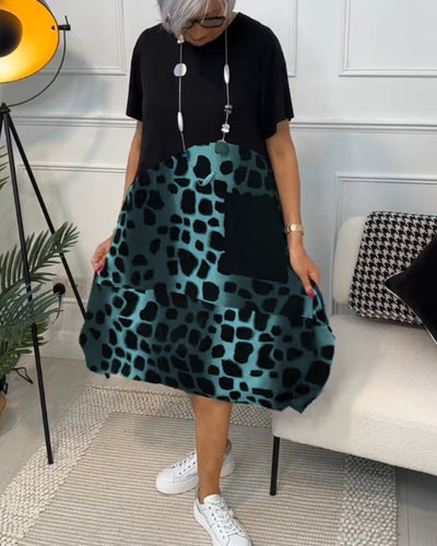 Adriana™ | Midi-Kleid mit kurzen Ärmeln für Frauen
