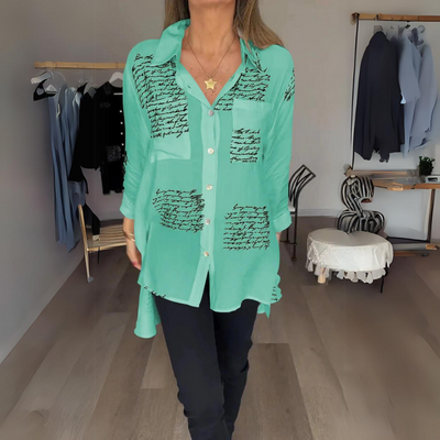 Callista™ - Handschriftliches Button-Up-Hemd