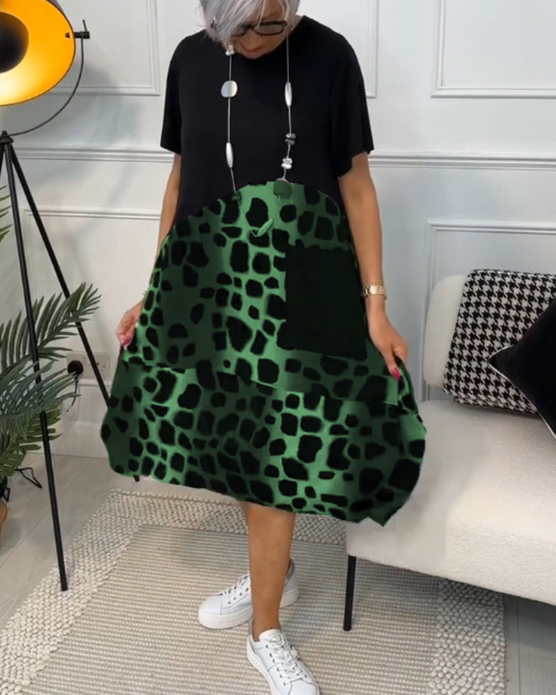 Adriana™ | Midi-Kleid mit kurzen Ärmeln für Frauen