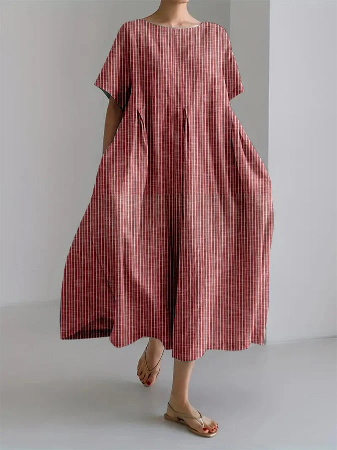 Eleanor - Lockeres Kleid mit Retro-Streifen