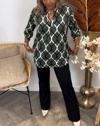 Oriana™ - Geometrische Schicke Bluse