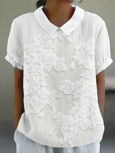 Clarette™ - Vintage Bedrucktes Hemd