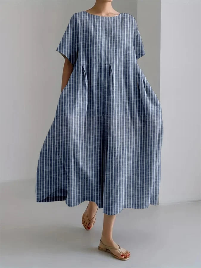 Eleanor - Lockeres Kleid mit Retro-Streifen