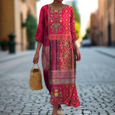 Adeline - Fließendes Ethno-Kleid