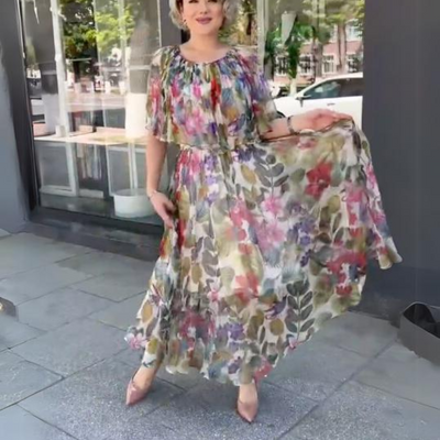 Donna™ | Damen Floral Maxi Kleid