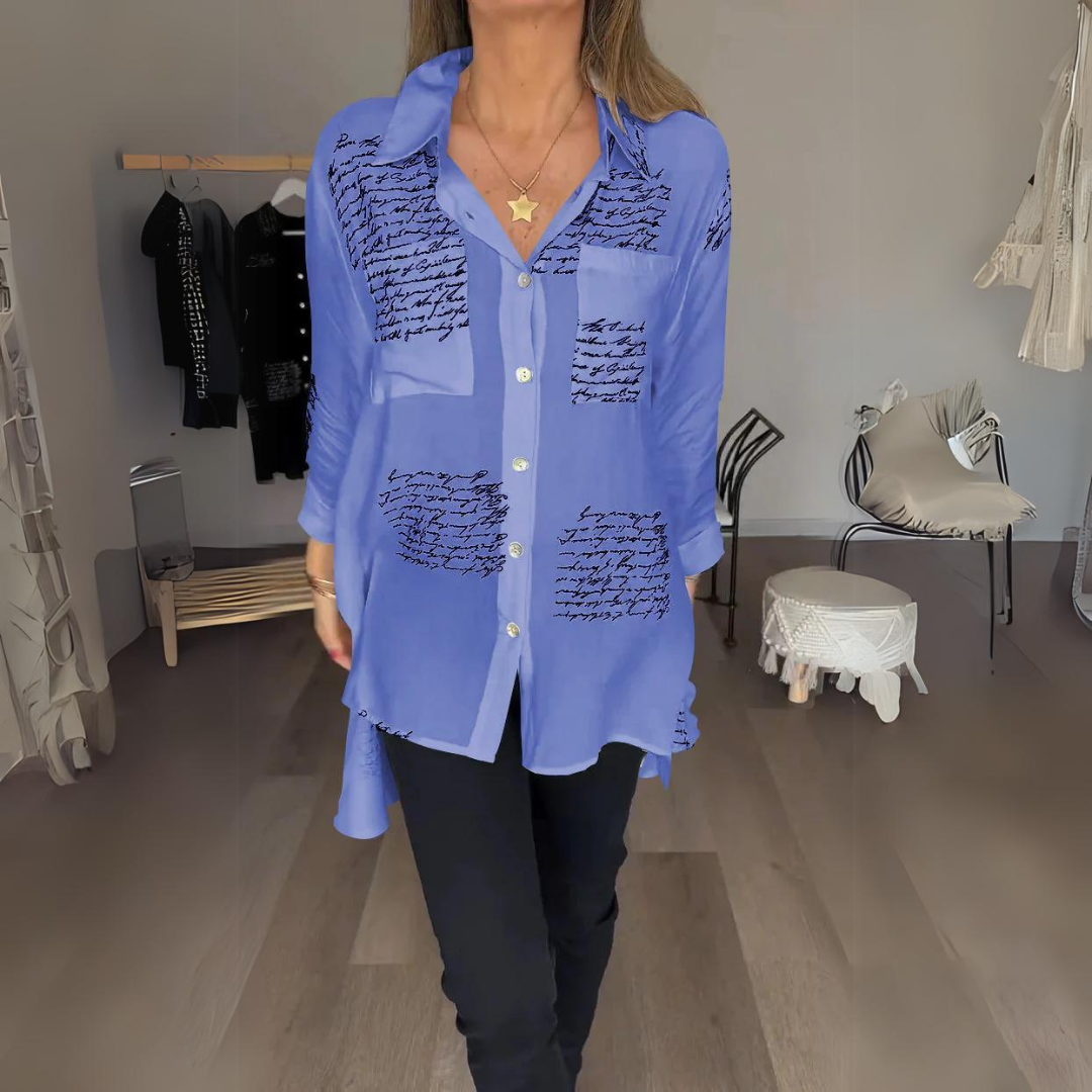 Callista™ - Handschriftliches Button-Up-Hemd