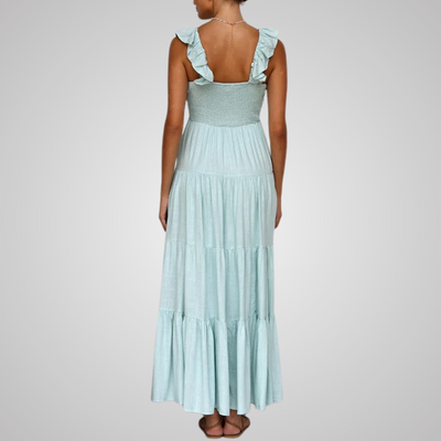 Ophelia™ | Elegantes Rüschen Maxikleid