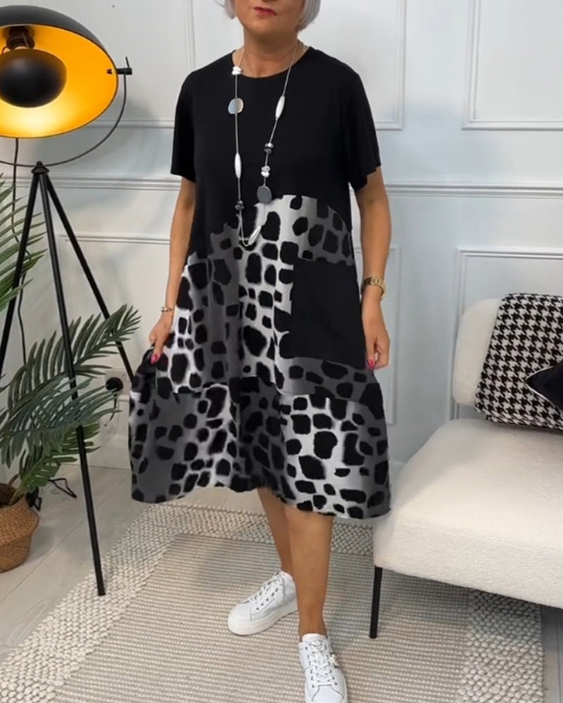 Adriana™ | Midi-Kleid mit kurzen Ärmeln für Frauen