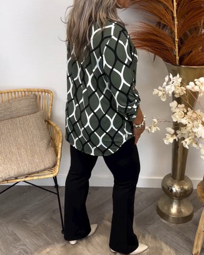Oriana™ - Geometrische Schicke Bluse