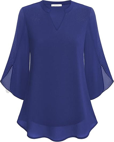 Sylva™ - Graziöses V-Ausschnitt-Top