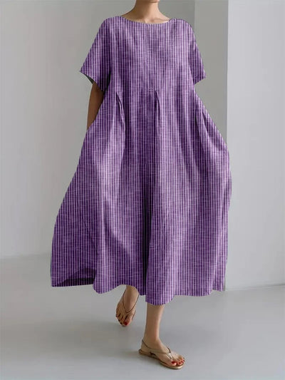 Eleanor - Lockeres Kleid mit Retro-Streifen