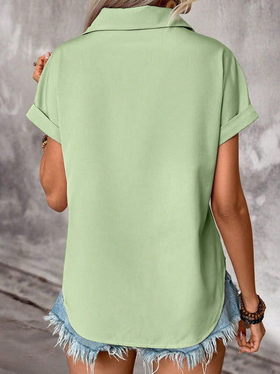 Camalia™ - Faltenshirt mit Knopfleiste