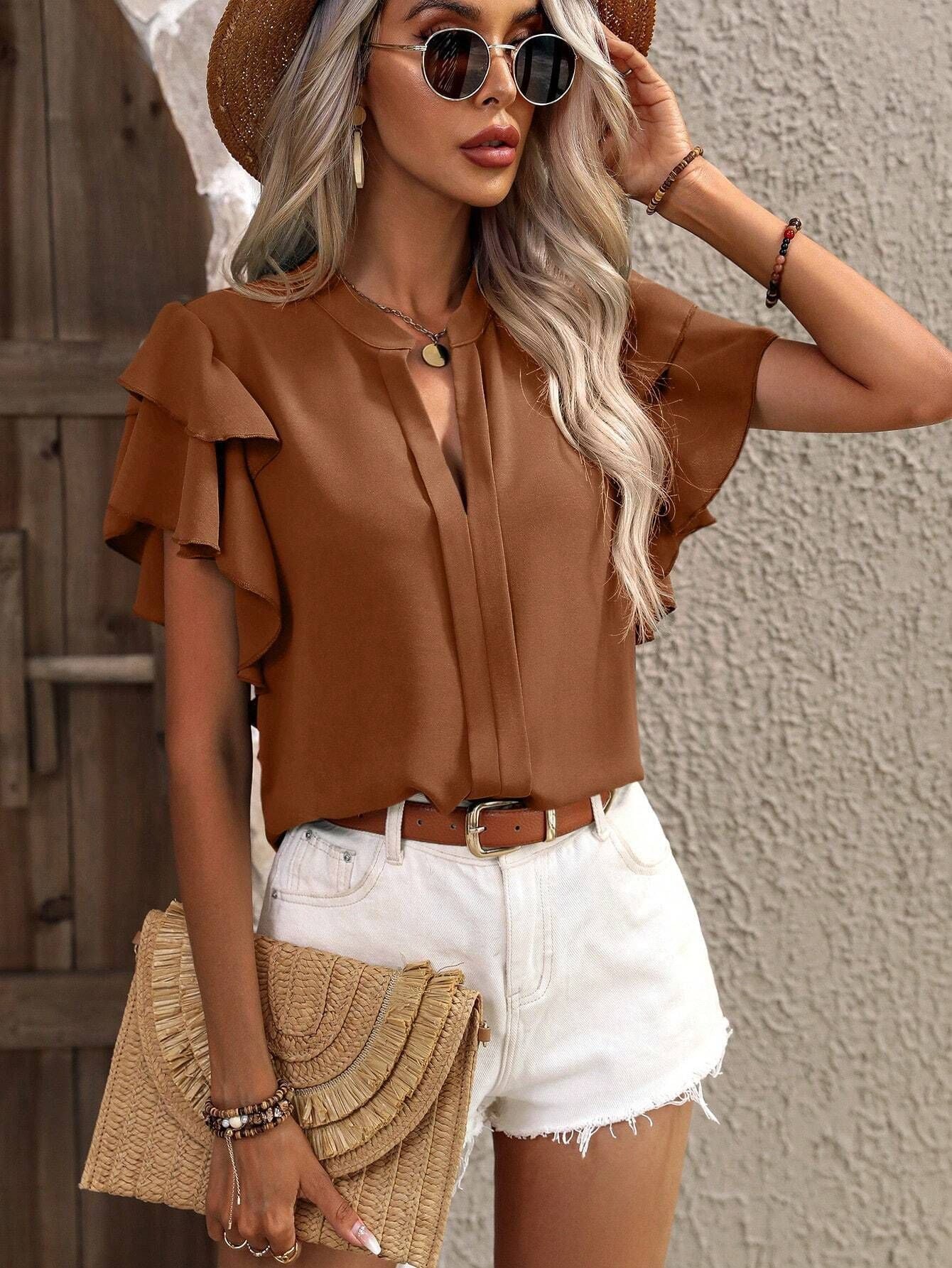 Zendee™ - Stylische Rüschbluse