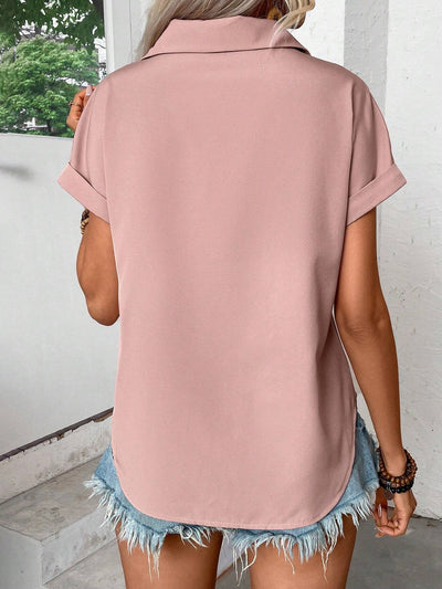 Camalia™ - Faltenshirt mit Knopfleiste