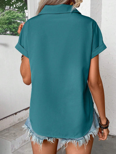 Camalia™ - Faltenshirt mit Knopfleiste
