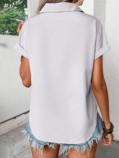 Camalia™ - Faltenshirt mit Knopfleiste