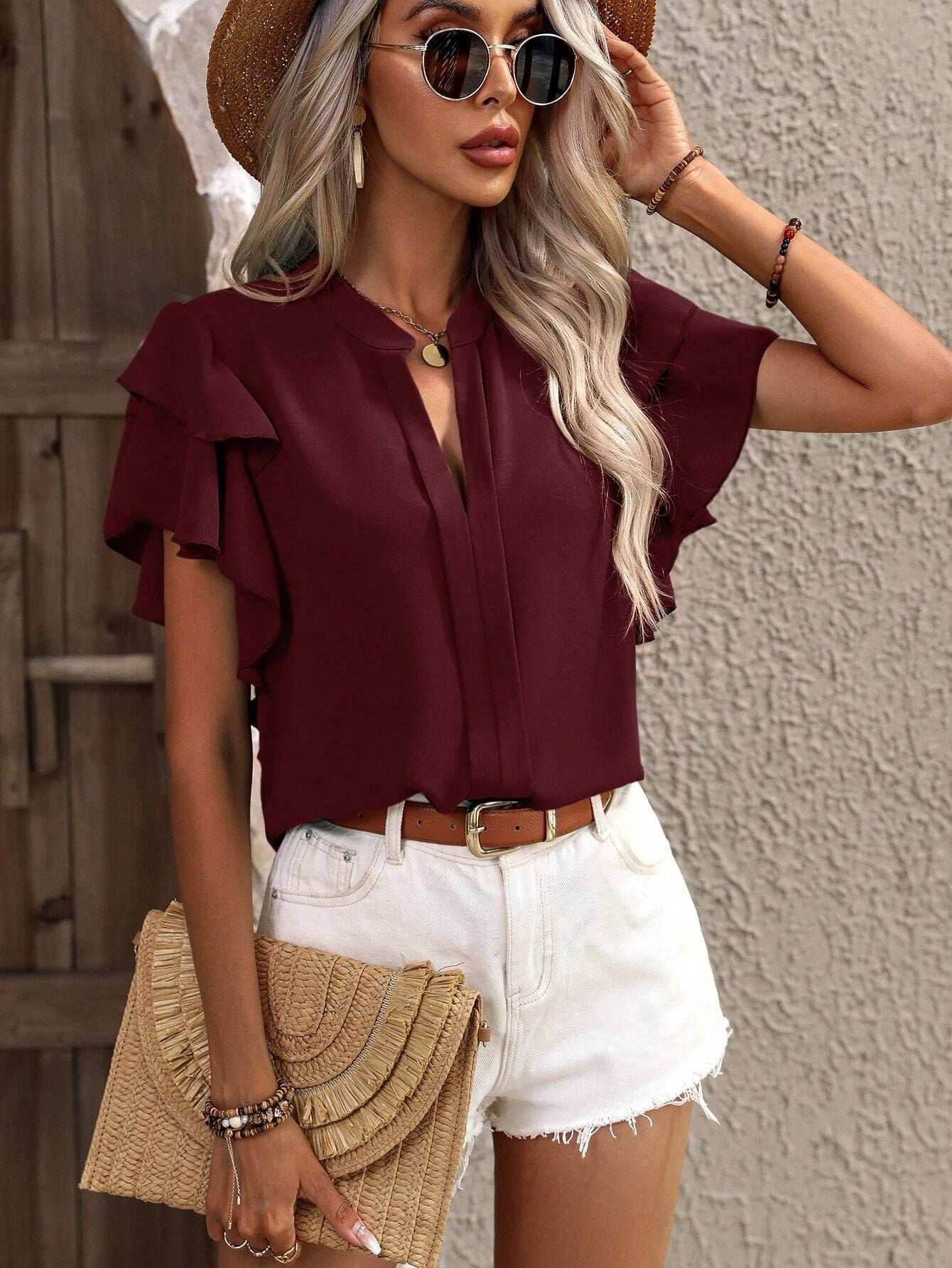 Zendee™ - Stylische Rüschbluse