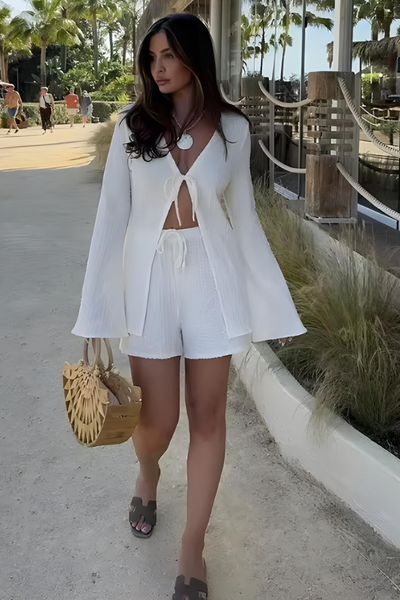 Bellamy - Blusenset mit ausgestellten Ärmeln und Shorts