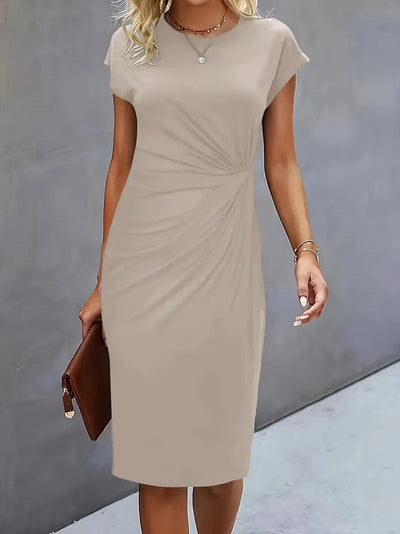 Adelina – Stilvolles Kleid Mit Rundhalsausschnitt