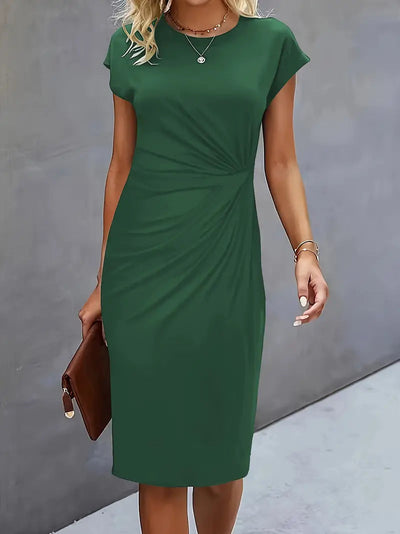 Adelina – Stilvolles Kleid Mit Rundhalsausschnitt