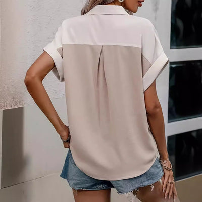 Arshell™ - Lockere Farbblockbluse