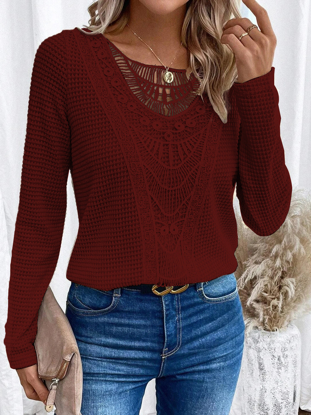 Nyra™ - Boho-Spitzenoberteil