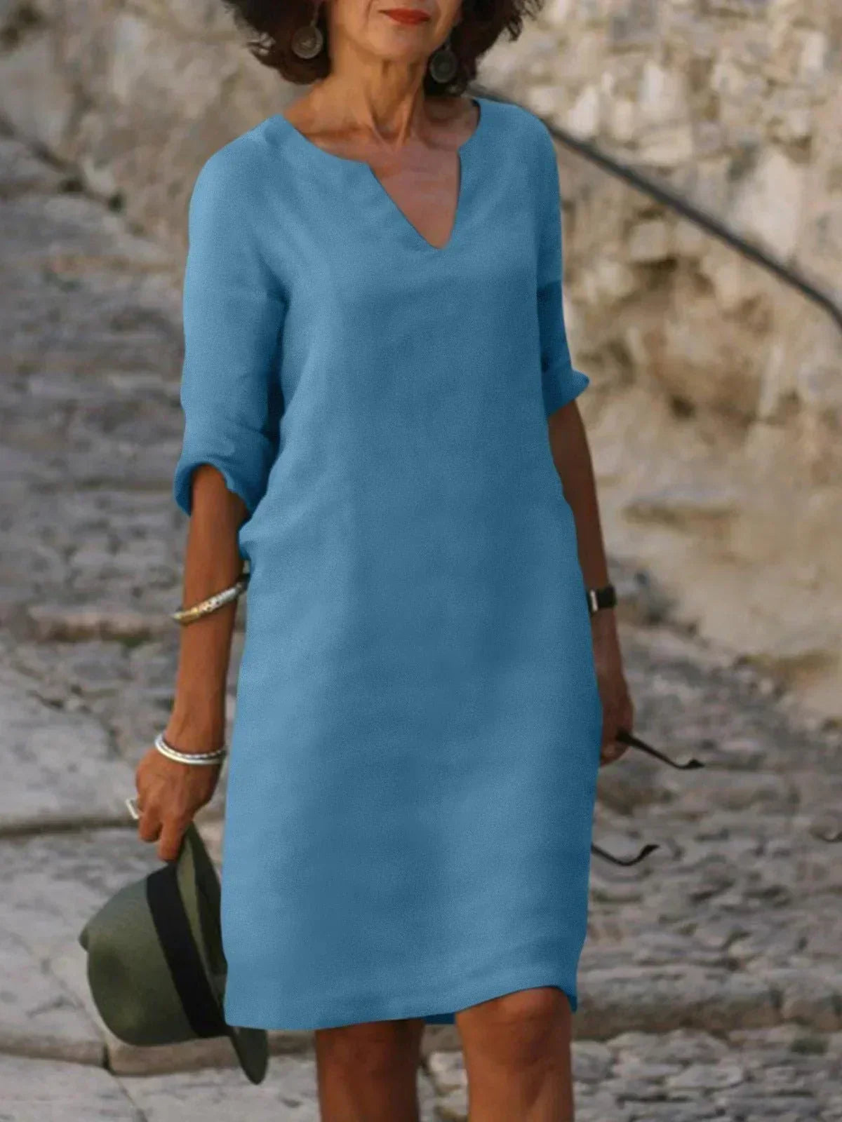 Suzan - Elegantes Kleid mit V-Ausschnitt