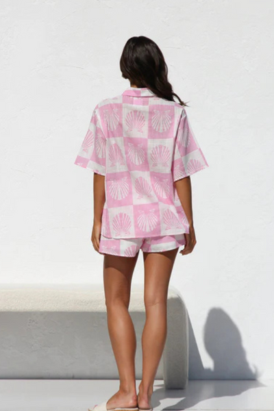 Brielle - Trendy Sommerdruck Hemd und Shorts Set