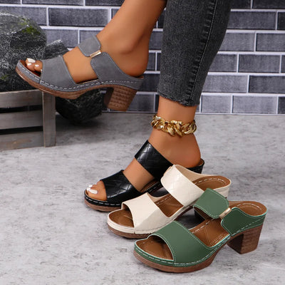 SHARA | Orthopädische Komfortsandalen mit Blockabsatz