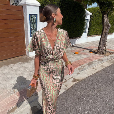 Rina™ | Damen V-Ausschnitt Maxikleid