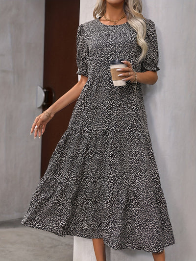 Adelina | Kleid mit gestuften Puffärmeln