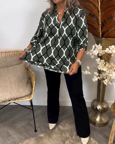 Oriana™ - Geometrische Schicke Bluse